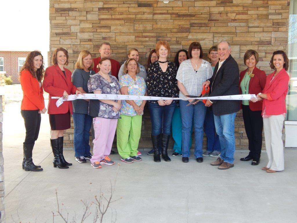 Media Ribbon cutting for Sauk Chamber 10