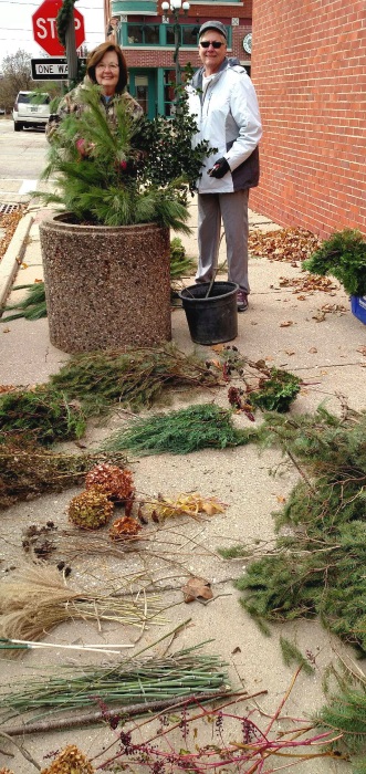 Garden Club Christmas Decor and Odell Sign