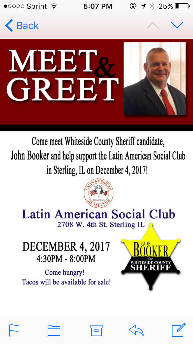 John Booker Meet and Greet December 4