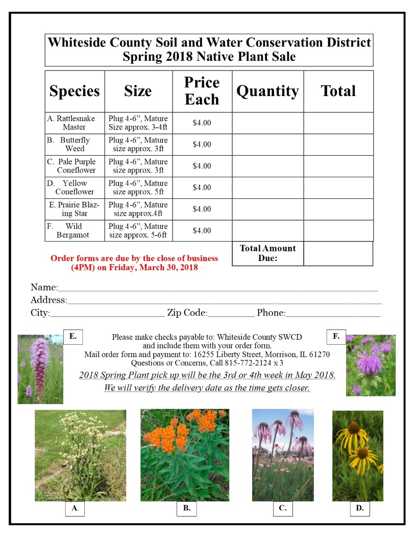 Spring Plant Sale Order Form