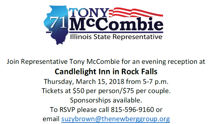 Tony McCombie Reception March 15