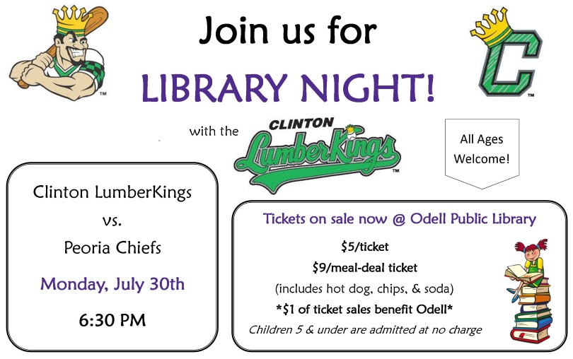 Library Night with the LumberKings July 30