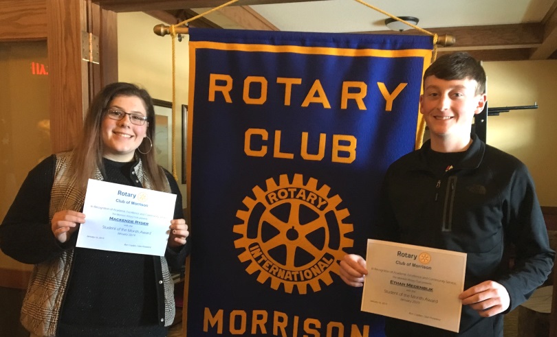 January 2019 Morrison Rotary Students of the Month