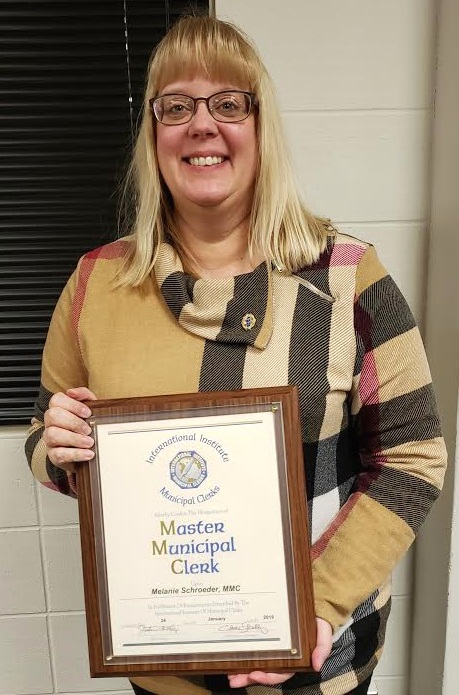 Schroeder Earns Master Municipal Clerk Status