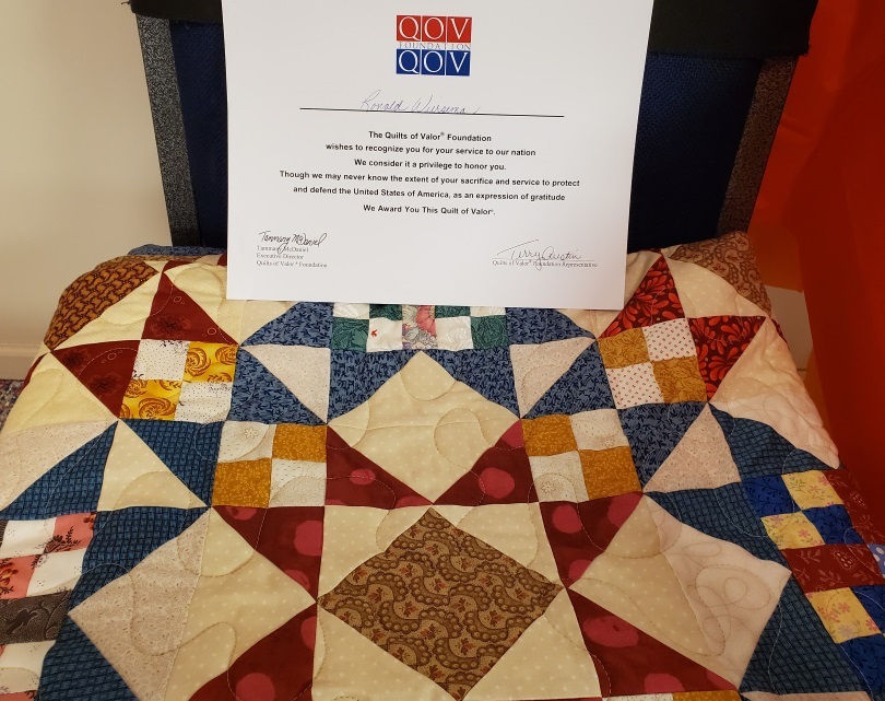 Legionnaire Ron Wiersema Receives Quilt of Valor