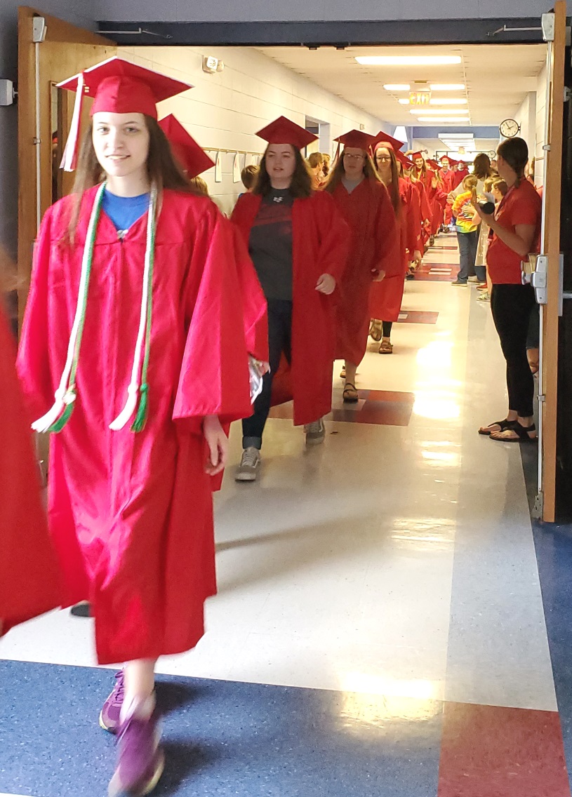 Robed Seniors Visit Grade Schools and Junior High