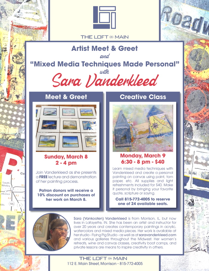 Meet the Artist and Collage Class with Sara Vanderkleed